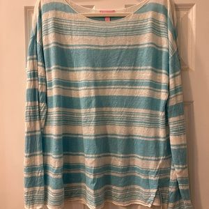 Lilly Pulitzer size L Alana sweater in Breakwater Blue Coconut Row Stripe